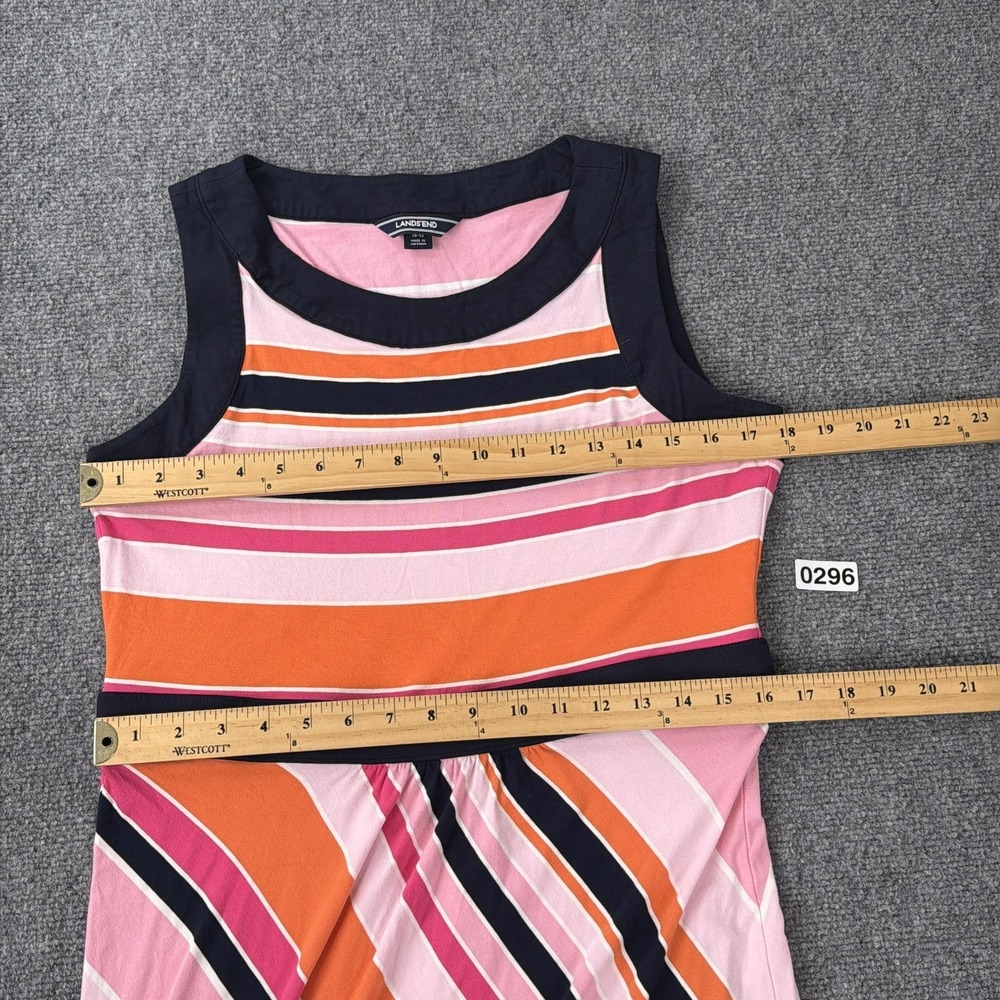 Lands' End Dress Womens Medium Striped Maxi Tank Jersey Summer Travel Casual - Picture 5 of 11